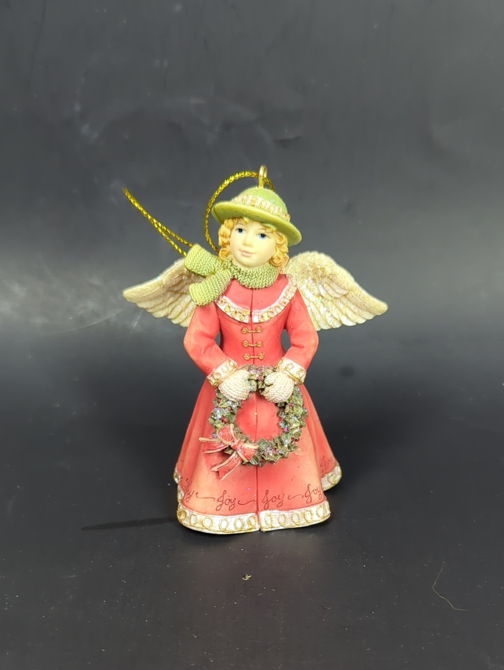 Angels Among Us Betty Singer Ornament Christmas Bell Angel 2005 3.5" Wreath